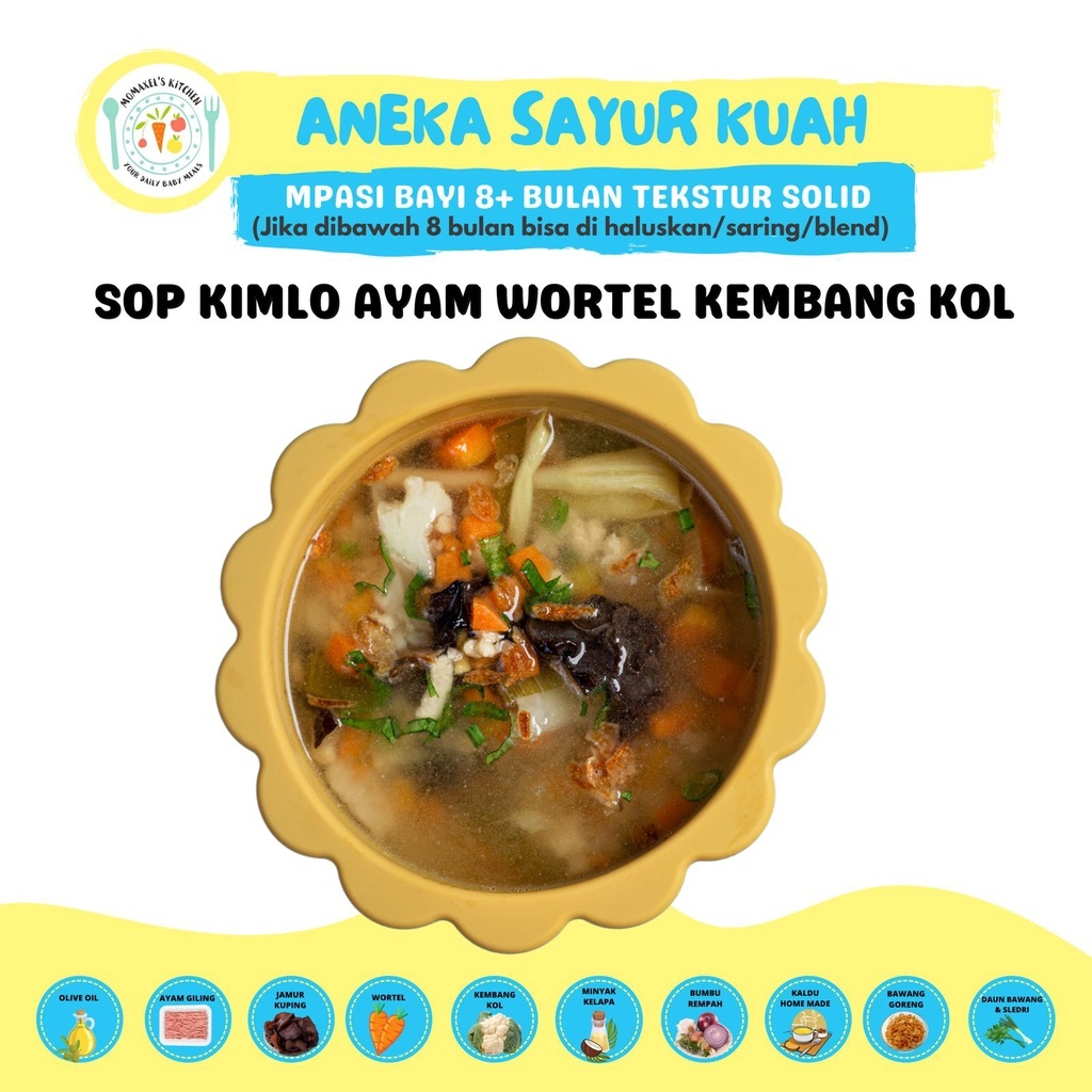 

SOP KIMLO AYAM WORTEL KEMBANG KOL(MPASI FROZEN)