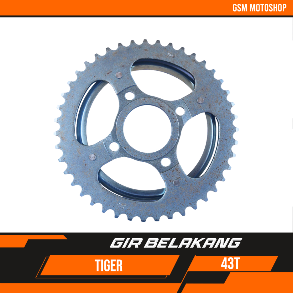 Gear Belakang Tiger 520-43T Kc / Gir Belakang Tiger 43t
