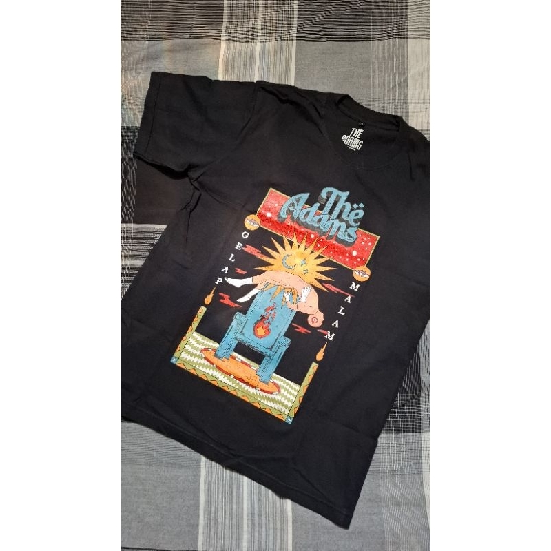 Kaos Band The Adams- Gelap Malam size M second like new
