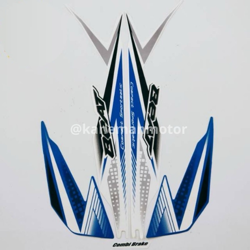 STRIPING MOTOR BEAT FI 2020 CBS  STICKER BEAT DELUXE 2020 CBS STANDAR FULL SET WARNA PUTIH BIRU