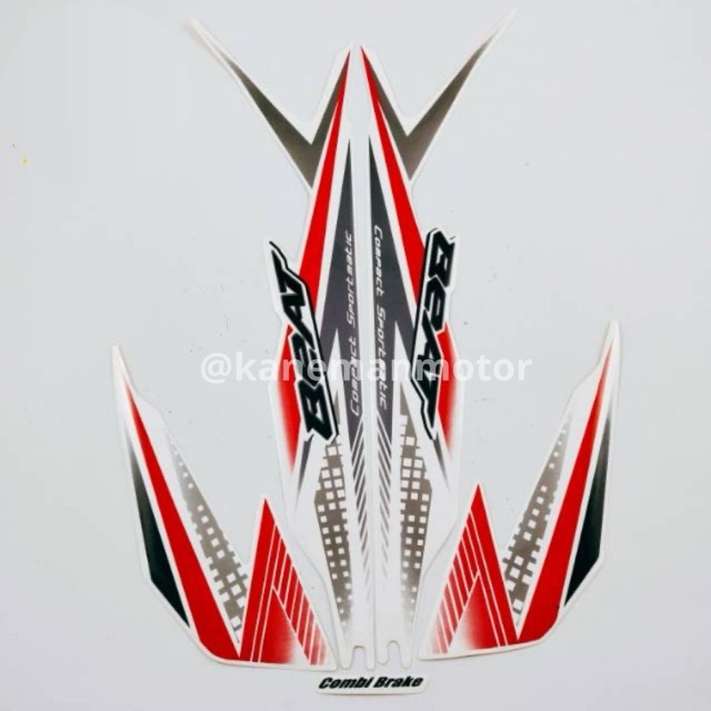 STRIPING MOTOR BEAT FI 2020 CBS  STICKER BEAT DELUXE 2020 CBS STANDAR FULL SET WARNA PUTIH