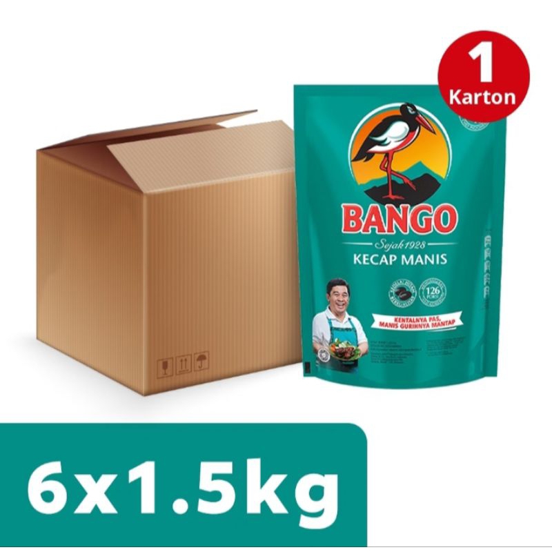 

[1 Karton Isi 6] Bango Kecap Manis 1.5kg New Pack
