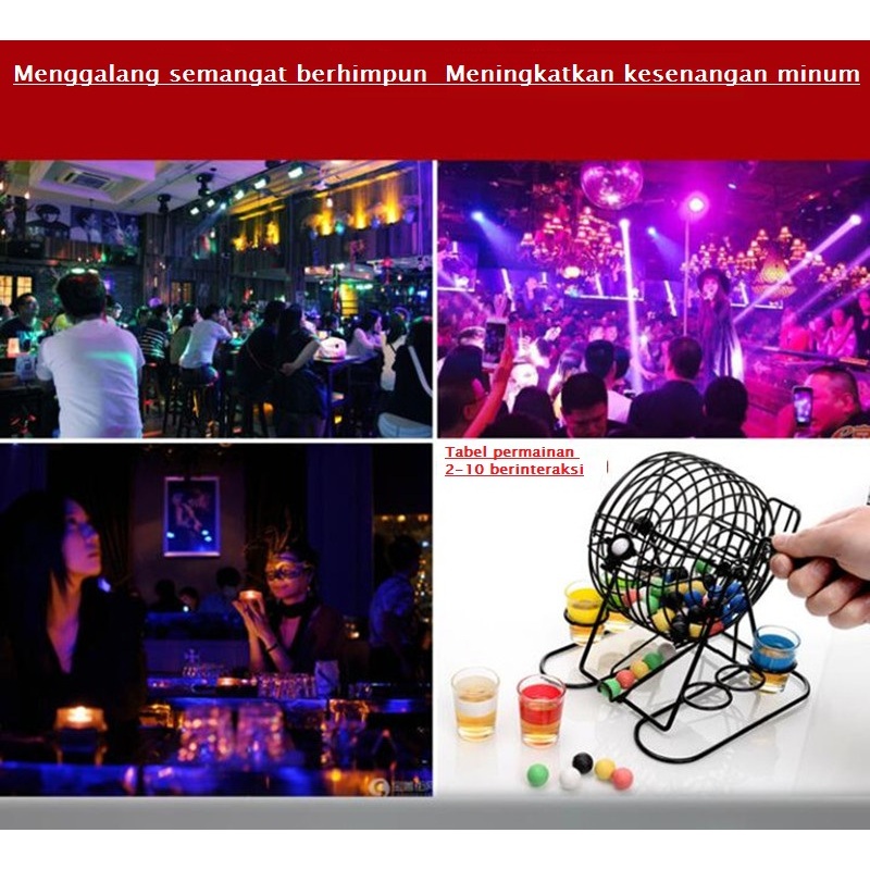 Bingo Set Dengan Keranjang Puta/Bingo Party Game Set