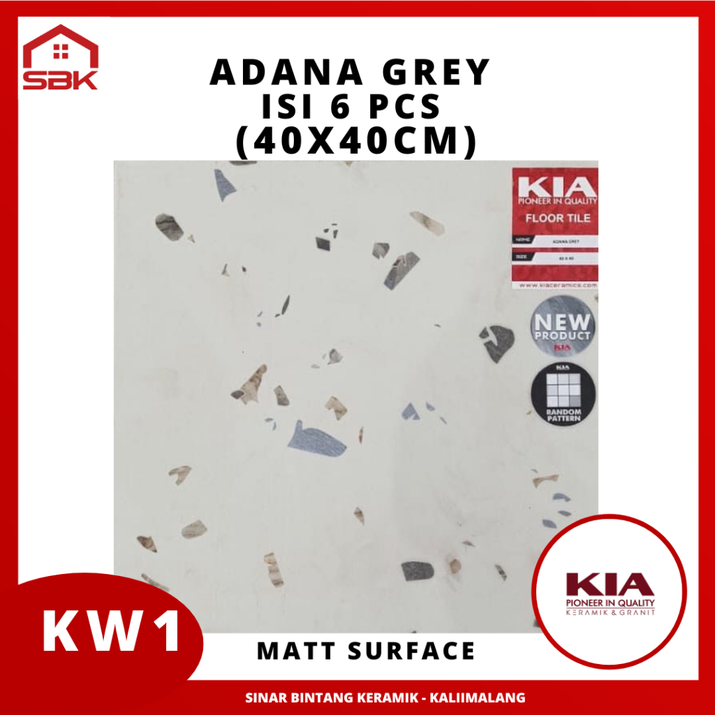 Keramik Lantai 40x40 Adana Grey