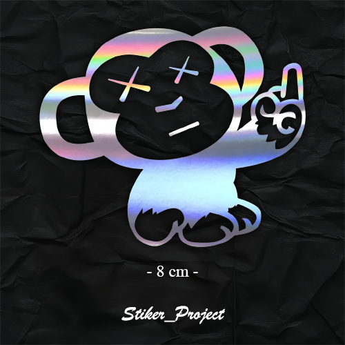 Sticker cutting monkey jdm