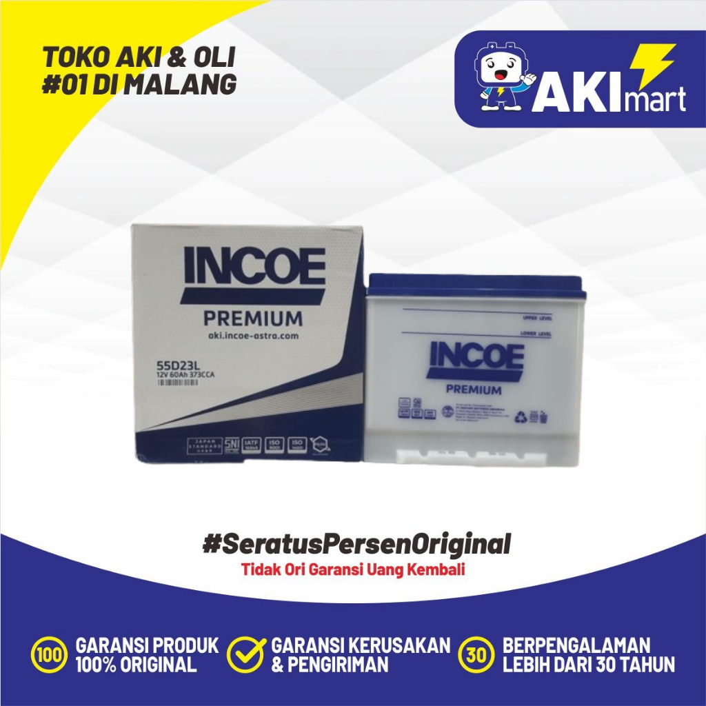 Incoe Premium 55D23L Aki Basah
