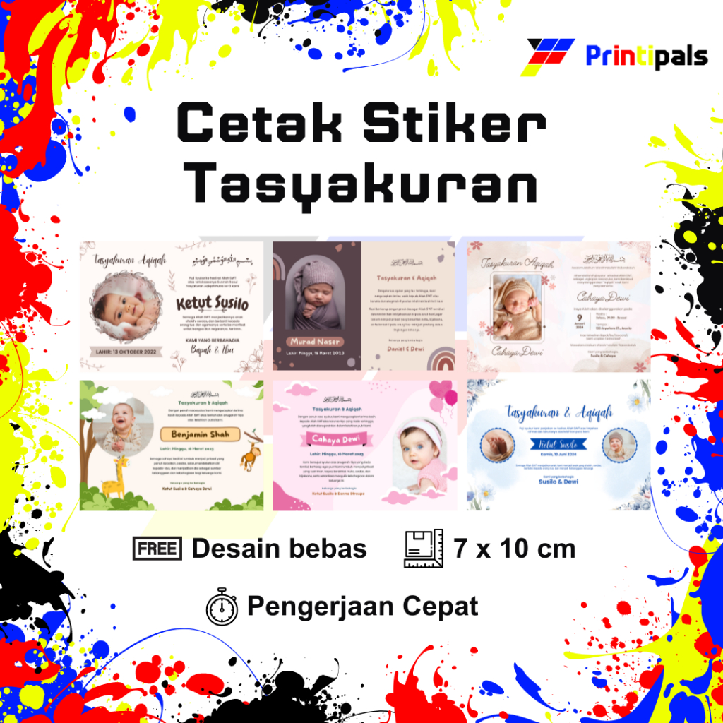 

Cetal Stiker Tasyakuran / Aqiqah