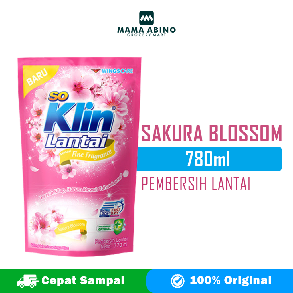 Pembersih Lantai So Klin Lantai Sakura Blossom 780ml SoKlin Lantai