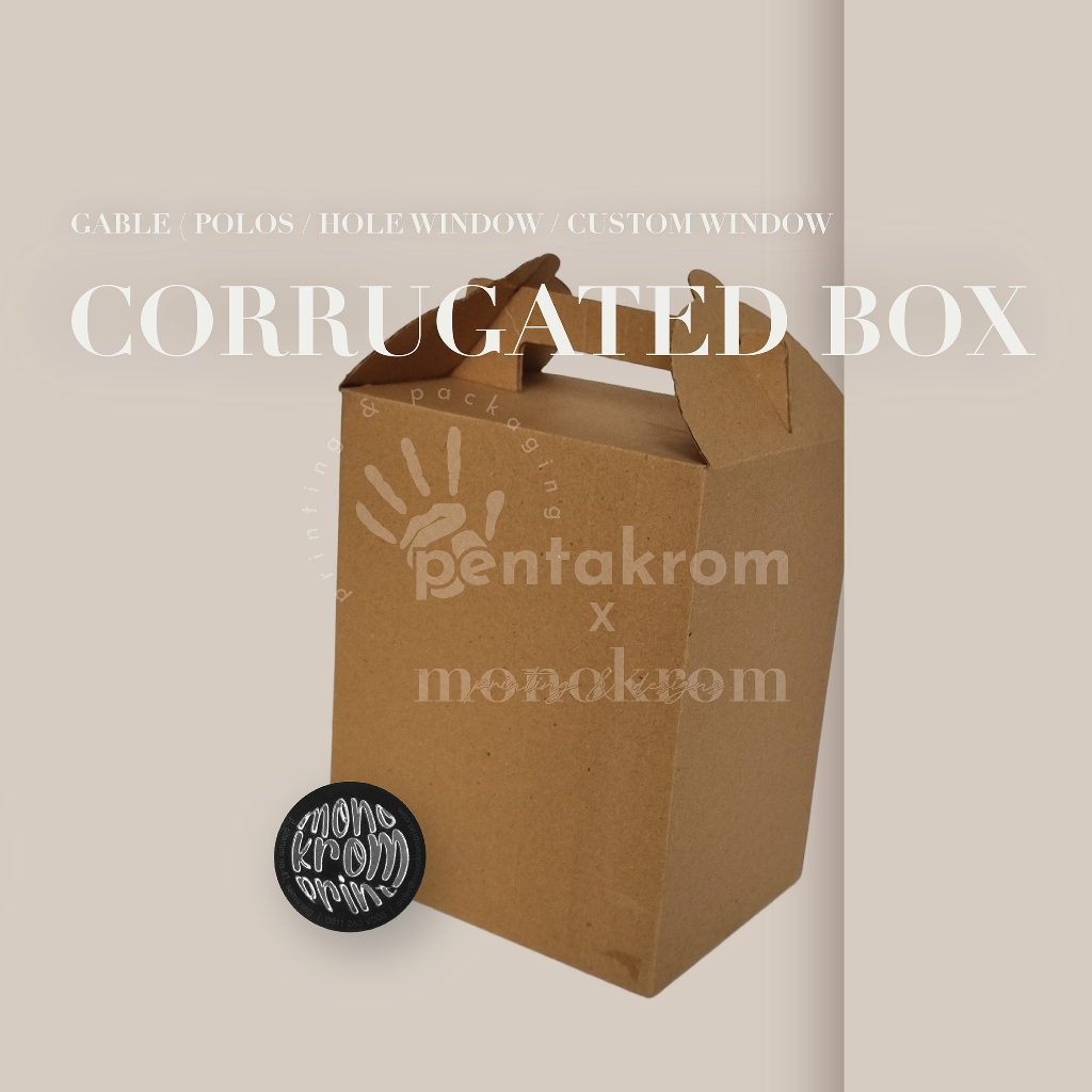 Gable ( Polos / Hole Window / Custom Window ) Corrugated Box