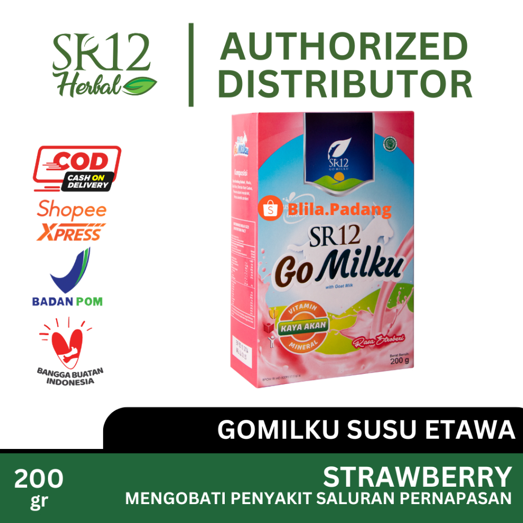 

Go Milku Stroberi 200gr Gomilku Strawberry SR12 Susu Kambing Etawa Bubuk Melancarkan Produksi Asi