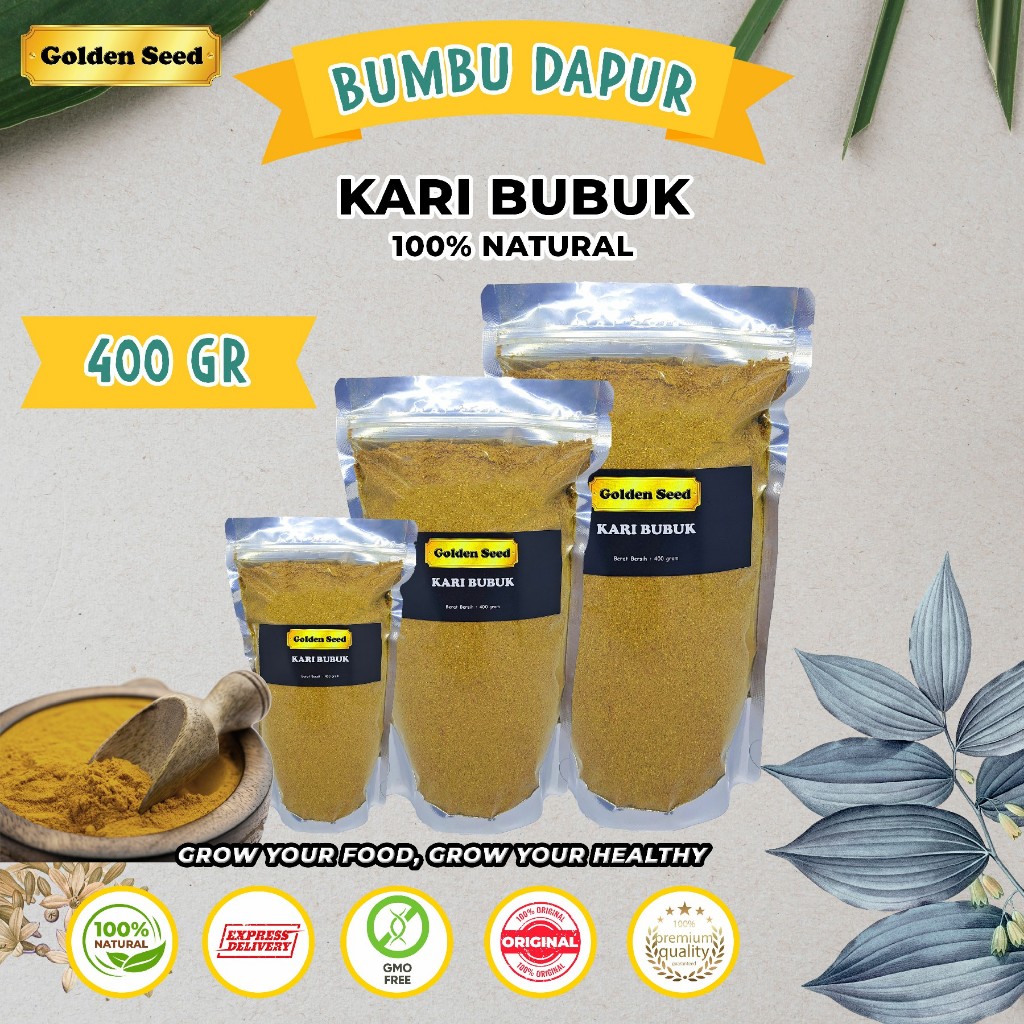 

BUBUK KARI PREMIUM 400GR / CURRY POWDER PREMIUM 400GRAM /KARE BUBUK PURE 100% HALAL 400 GR