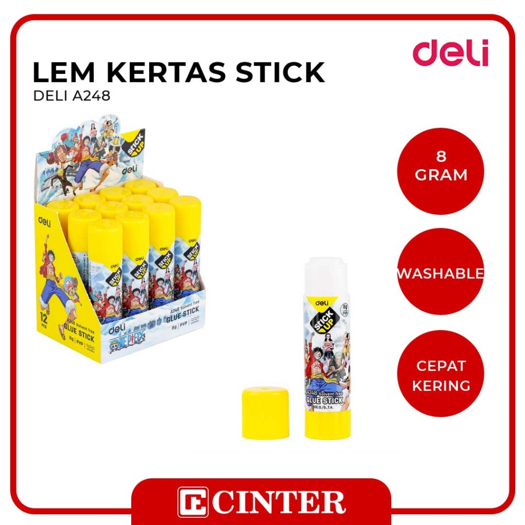 

DELI - LEM GLUE STICK / LEM KERTAS / LEM STICK DELI ONE PIECE 8 GRAM A248
