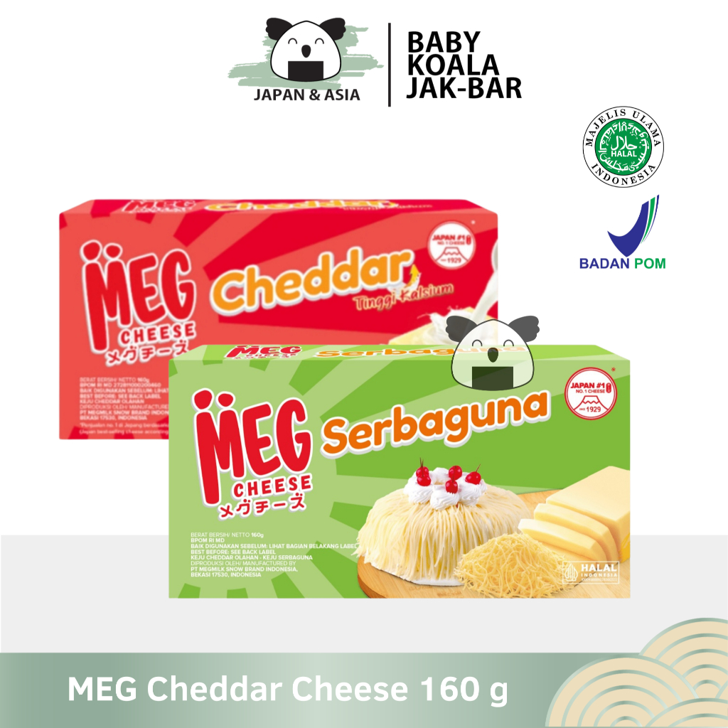 

MEG CHEESE Keju Cheddar Merah 160 g Halal │ Chedar...