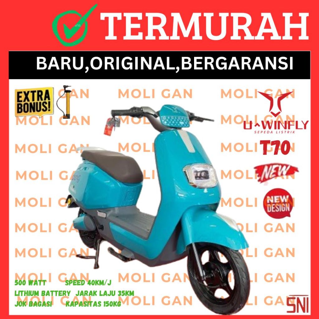 NEW SERIES Sepeda Listrik T70 & Motor Listrik Uwinfly T80 GARANSI RESMI