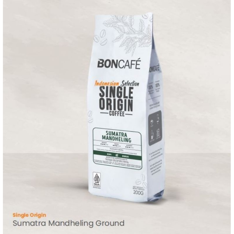

BONCAFE Sumatera Mandheling Grounds - Kopi Bubuk Arabika Asli 200g