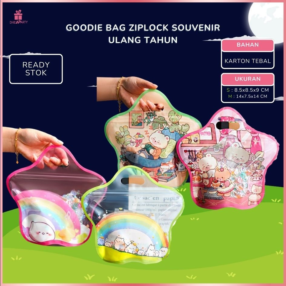 

DP Zip Kantong Ulang Tahun Karakter Star Bintang / Goodiebag Plastik Tas Ziplock Hadiah atau Sovenir Ulang Tahun PP34