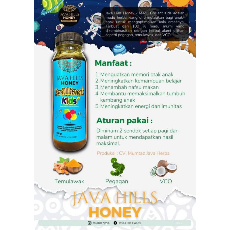 

MADU BRILIANT KIDS JAVAHILLS HONEY