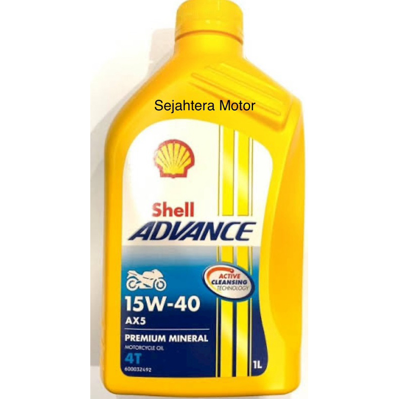 OLI ORIGINAL ASLI ADVANCE untuk motor SHELL 4T AX5 (1000 ML), SHELL Matic 4T AX7 (650 ML), SHELL 4T 