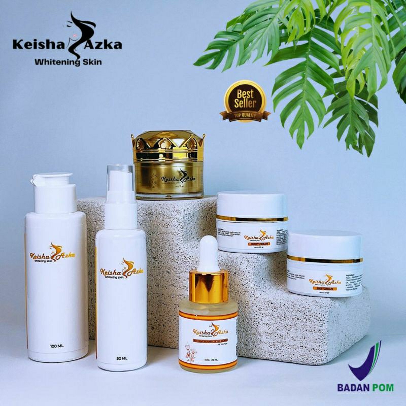 SKINCARE KEISHA AZKA whitening skin satu paket Termurah pencerah wajah glowing BPOM