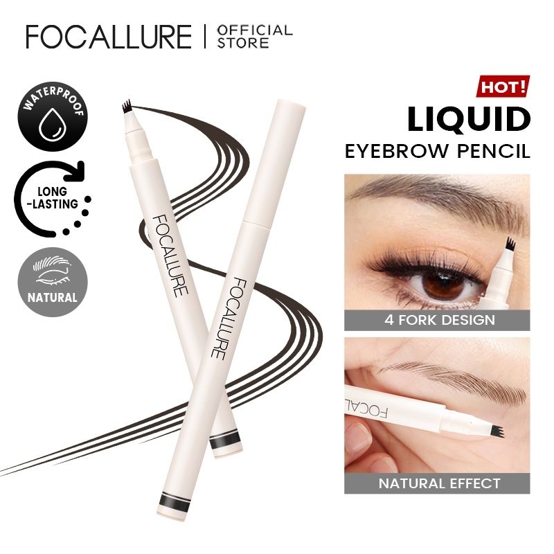 FOCALLURE Anti air Pensil Alis 4 Garpu Natural Eyebrow Pen