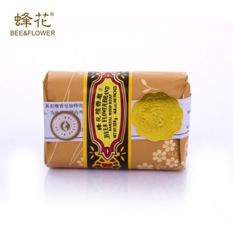 BEE & FLOWER BRAND SANDALWOOD SOAP CAP TAWON | SABUN TAWON BATANG | SABUN CENDANA