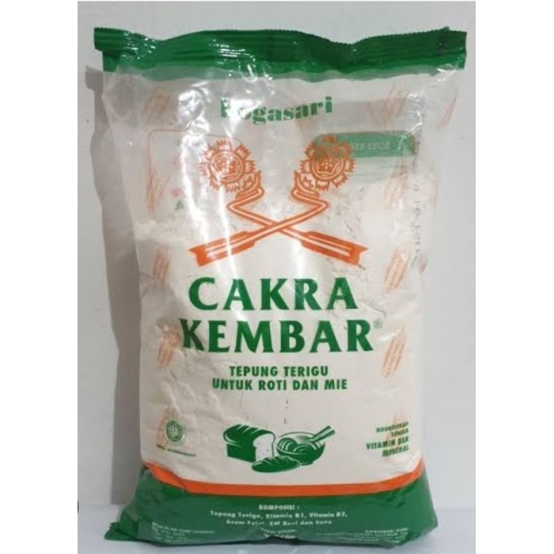 

Tepung Cakra Kembar 1 kg kemasan transparan