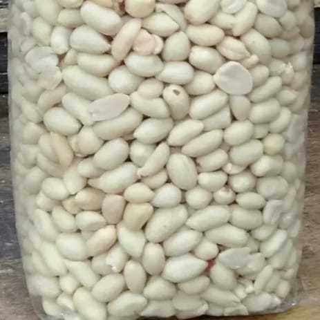 Termurah 1 Kg Kacang Kupas/ Kacang Tanah Mentah/ Kacang Tanah Kupas Super Ukuran Besar