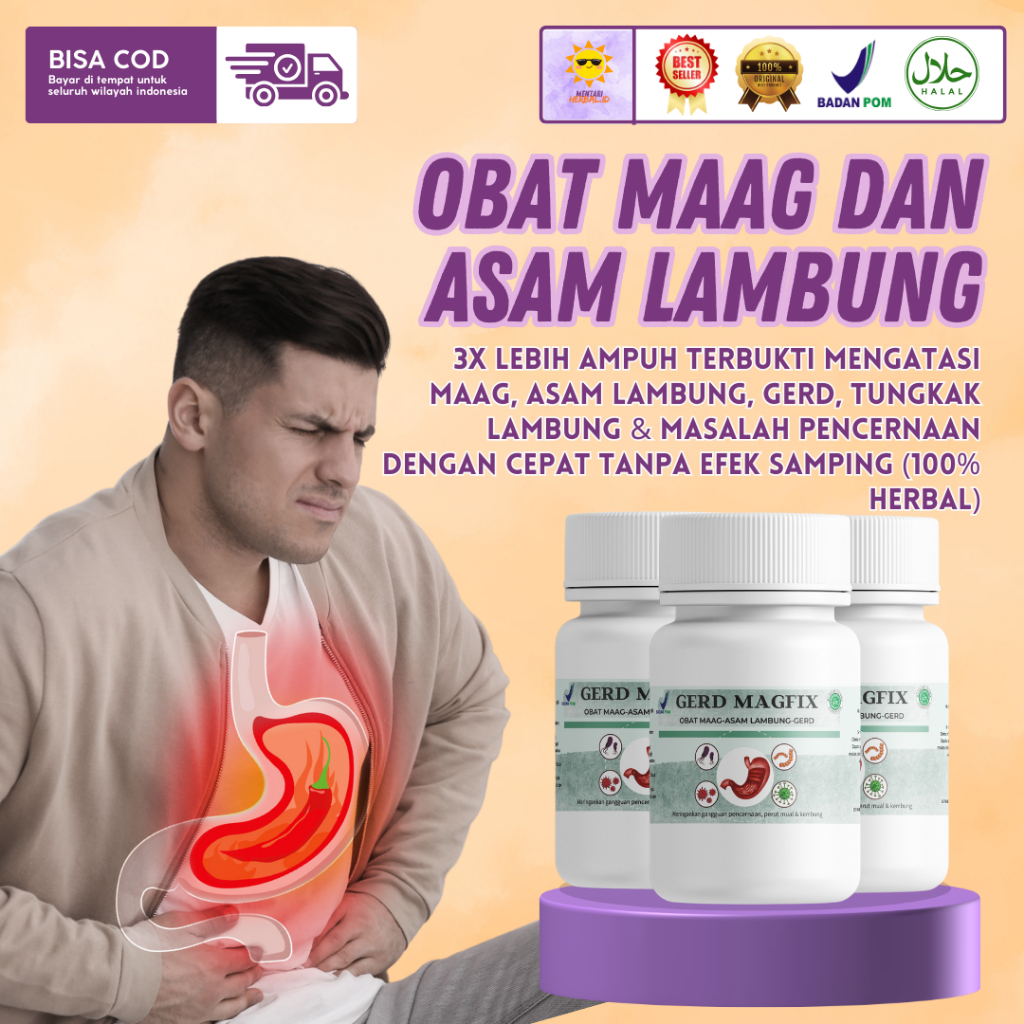 GERD MAGFIX Obat Maag Kronis Obat Asam Lambung Atasi Infeksi Lambung Ampuh - Obat Maag Akut Lambung 