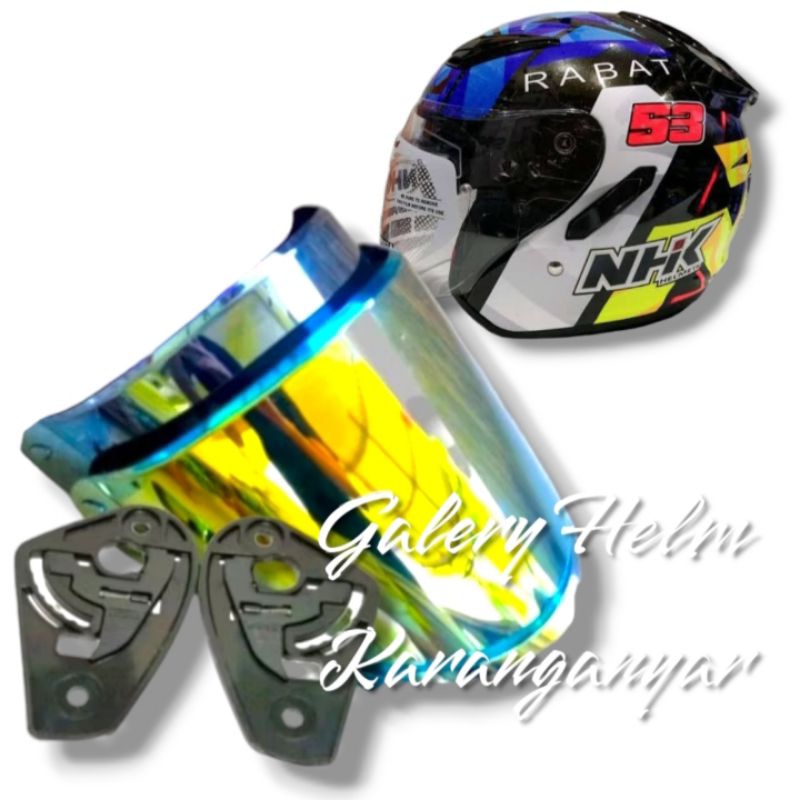 (TM3 - TM4) Visor Helm R1 Dan R6 Tito Rabat plus Base Gear || Kaca Helm R1 dan R6 GP edition