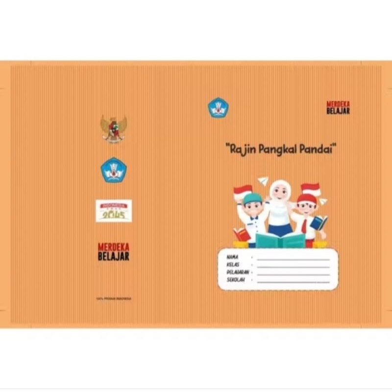 

Sampul buku coklat ukuran quarto 10 lembar