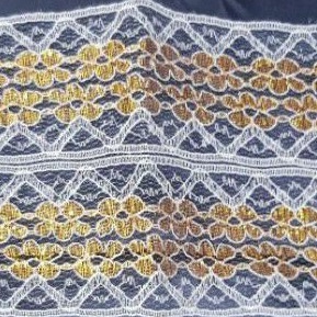 

FLAS SALE Renda air souvenir pagar 11cm 5yard mas perak 4BARIS