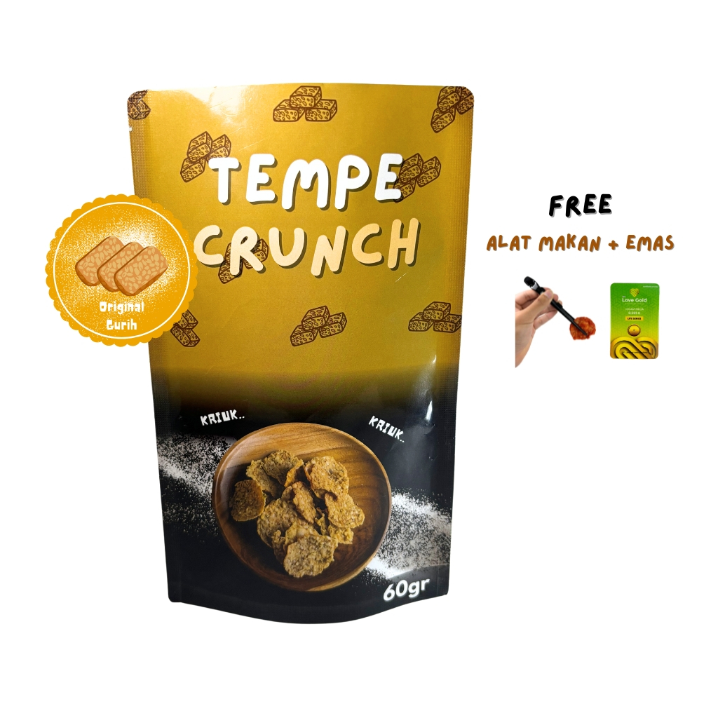 

Tempe Crunch Original Gurih 60 gr FREE EMAS + ALAT MAKAN