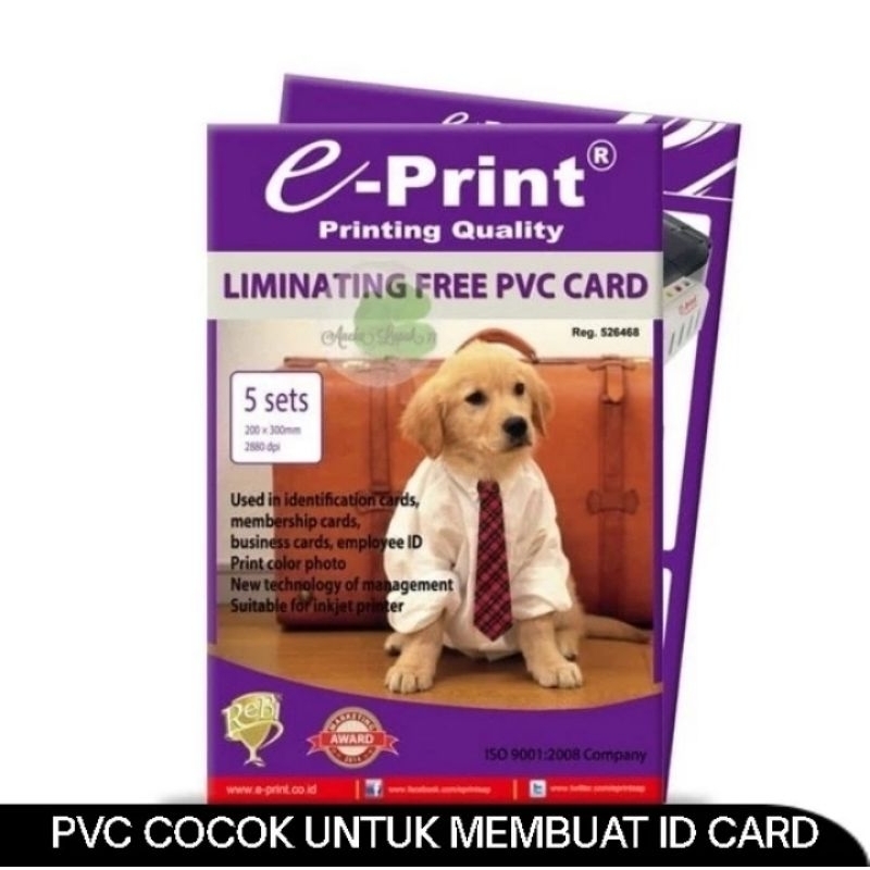 

e-Print PVS Laminating Free PVC Card Kertas untuk membuat ID Card