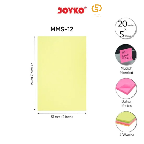

Memo Stick Kertas Memo Tempel Sticky Note Joyko MMS-12