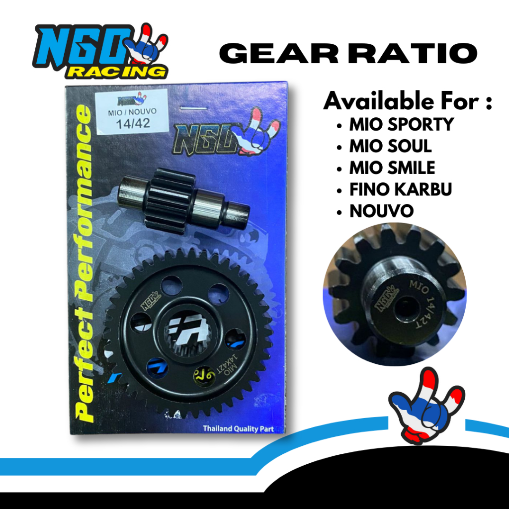 Gear Ratio Gigi Rasio Mio Sporty Mio Soul Mio Smile Fino Karbu Nouvo RACING 14/39 14/40 14/41 14/42 