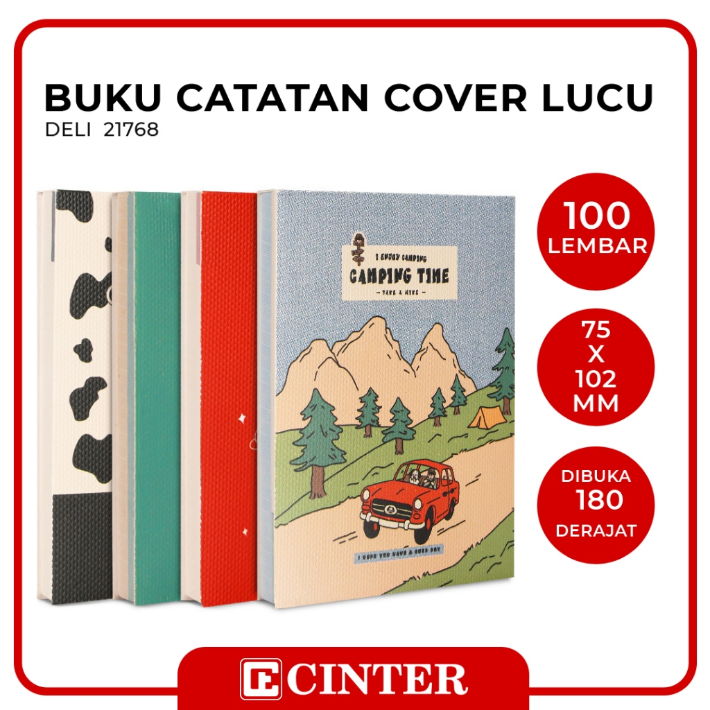 

DELI - BUKU SAKU / MEMO / NOTEPAD / CATATAN KECIL CAMPING TIME 21768 75X102MM ISI 100 LEMBAR
