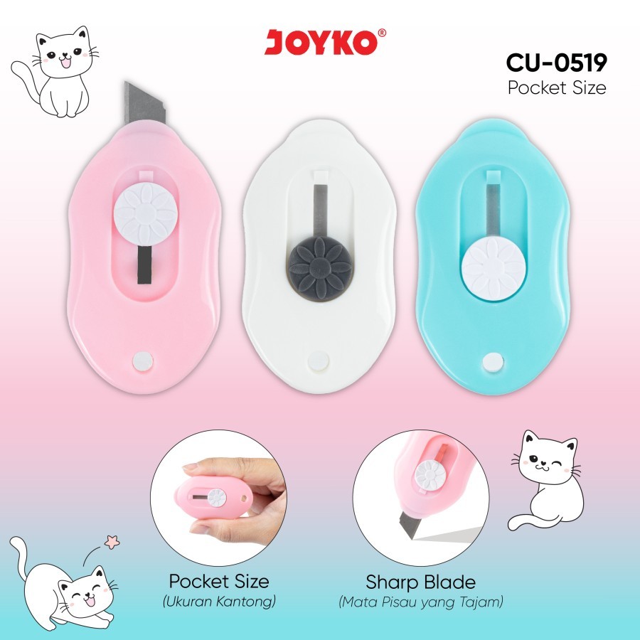 

Cutter Pemotong Mini Joyko CU-0519 Original (1 PCS) / Joyko Cutter Mini / Mini Cutter Fancy CU 0519 Per Pcs