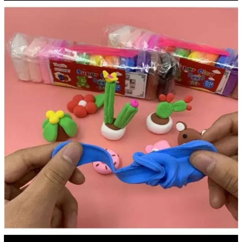 Mainan clay isi 12 pcs warna warni