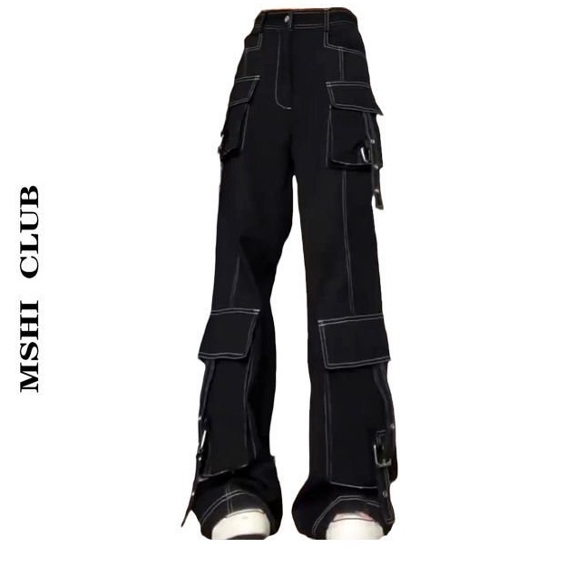 Harga TERMURAAH CODvintage Boyfriend Cargo Pants JeansCargo Pants hitam Multipocket Tactical Militar