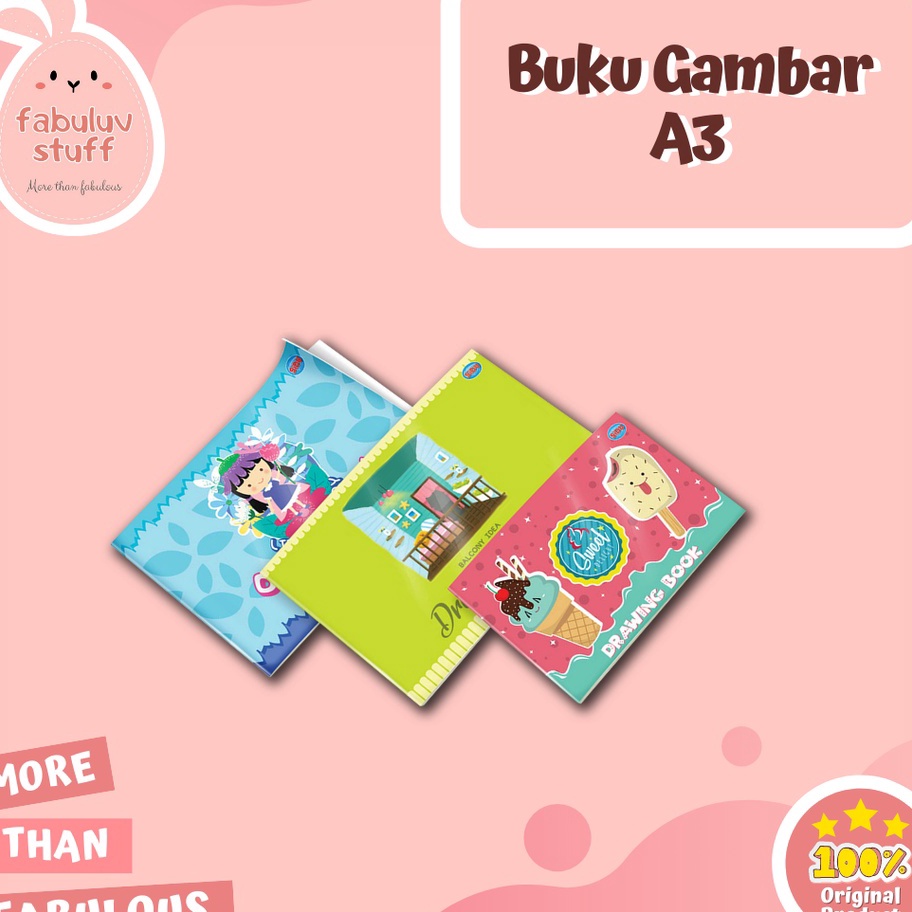 

TERBAIK ATK Buku Gambar A3 Drawing Book Buku Mewarnai Ukuran A3