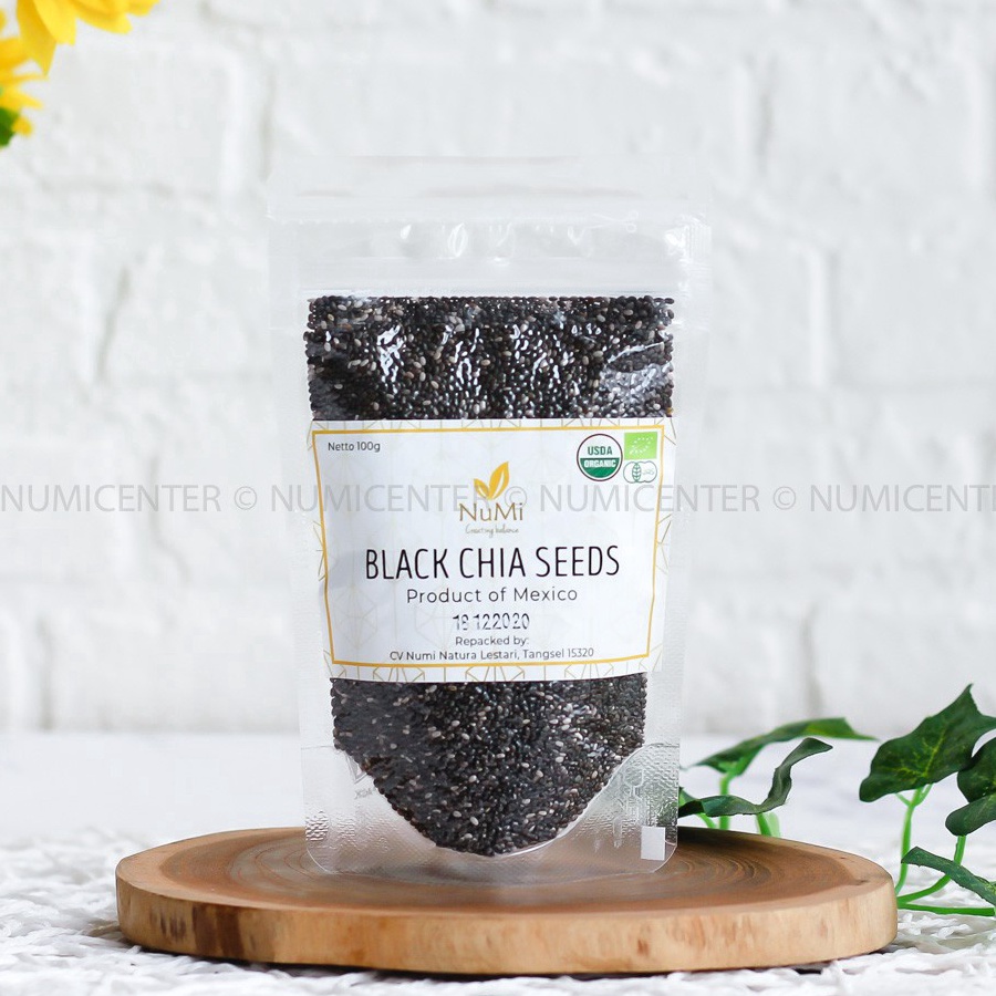 

PALING DIMINATI 1g Certified Organic Black Chia Seeds Biji Chia Organik Numi Pak