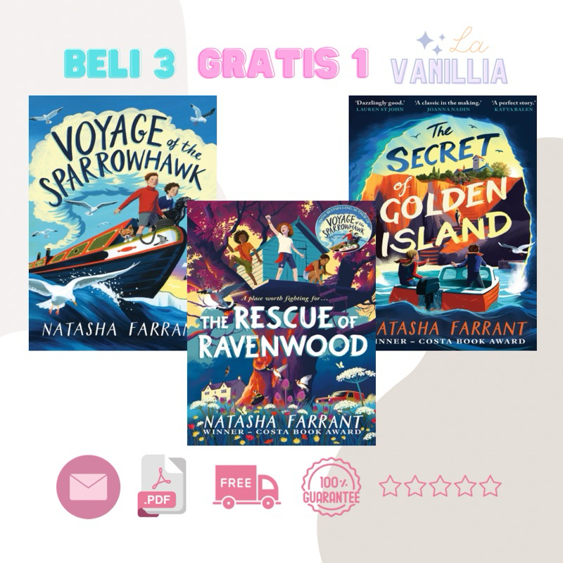 

Voyage of the Sparrowhawk The Rescue of Ravenwood Secret of Golden Island by Natasha Farrant