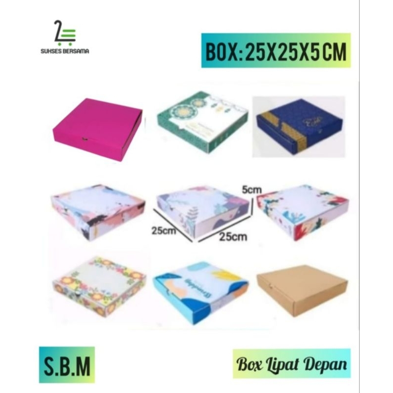 

Box 25x25x5 cm (Kuker toples 250gram isi 4 toples Bulat)/kardus/hampers/lebaran/idulfitri