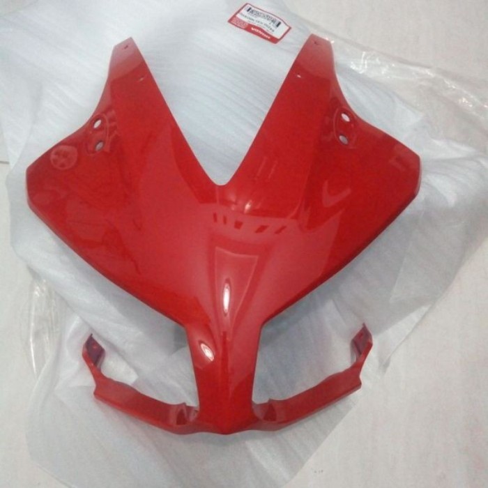 KEDOK CBR 150 LOKAL MATA DUA COVER DEPAN TAMENG CBR150 LOKAL K45A MERAH ORI 64250K45N00WRD