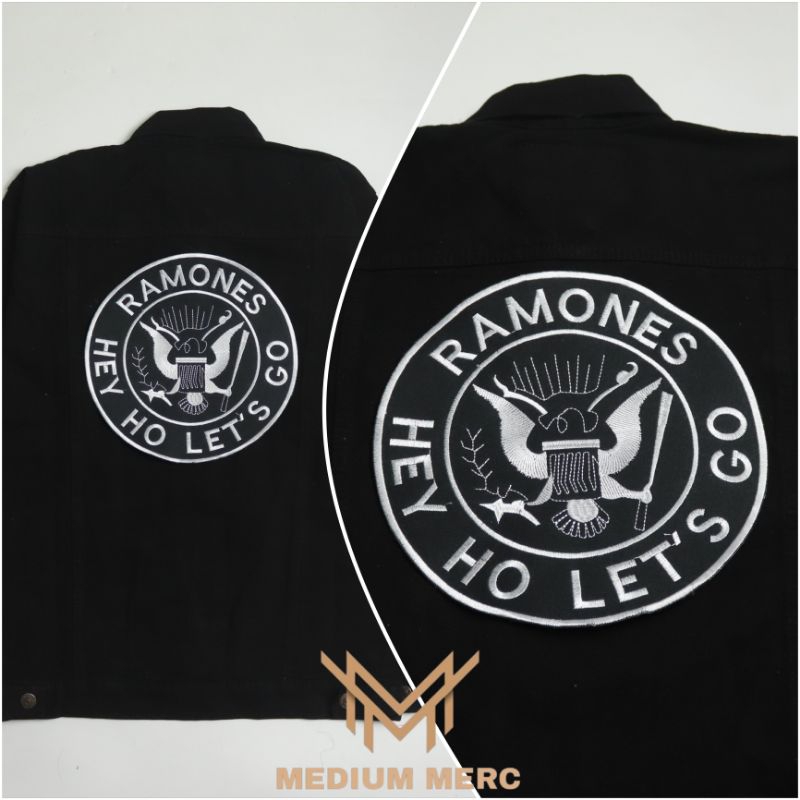 Back Patch Emblem Ramones Logo Patch Bordir Jahit Punggung Aksesoris