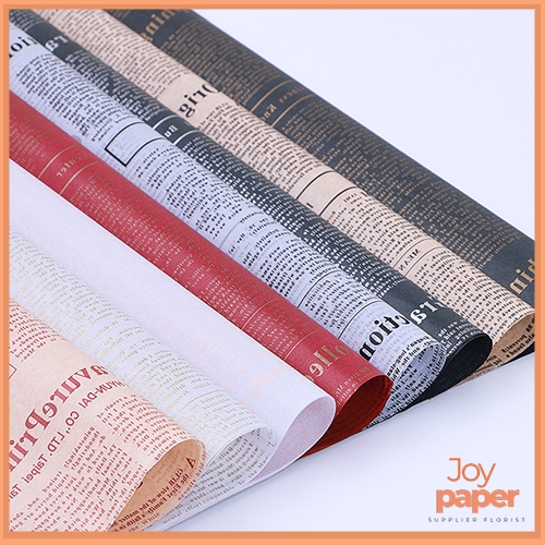 

20 LEMBAR Kertas Buket Bunga Cellophane Waterproof Motif Koran KB6041