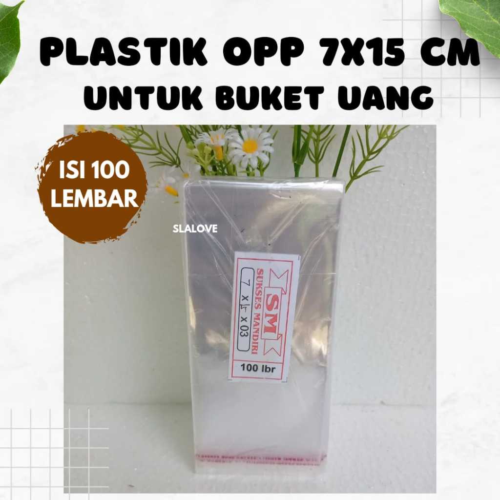 Plastik OPP untuk Buket Uang / Plastik Uang Buket Isi 100 Lembar