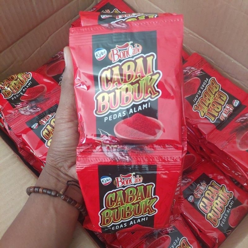 

Bubuk Cabai Boncabe Renceng 10x25gr Cabai Bubuk Pedas Alami