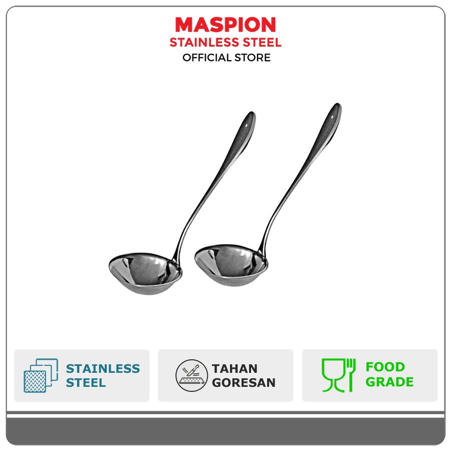 Maspion Aro Gravy Ladle 2 pcs set - Sendok Soup Stainless Steel