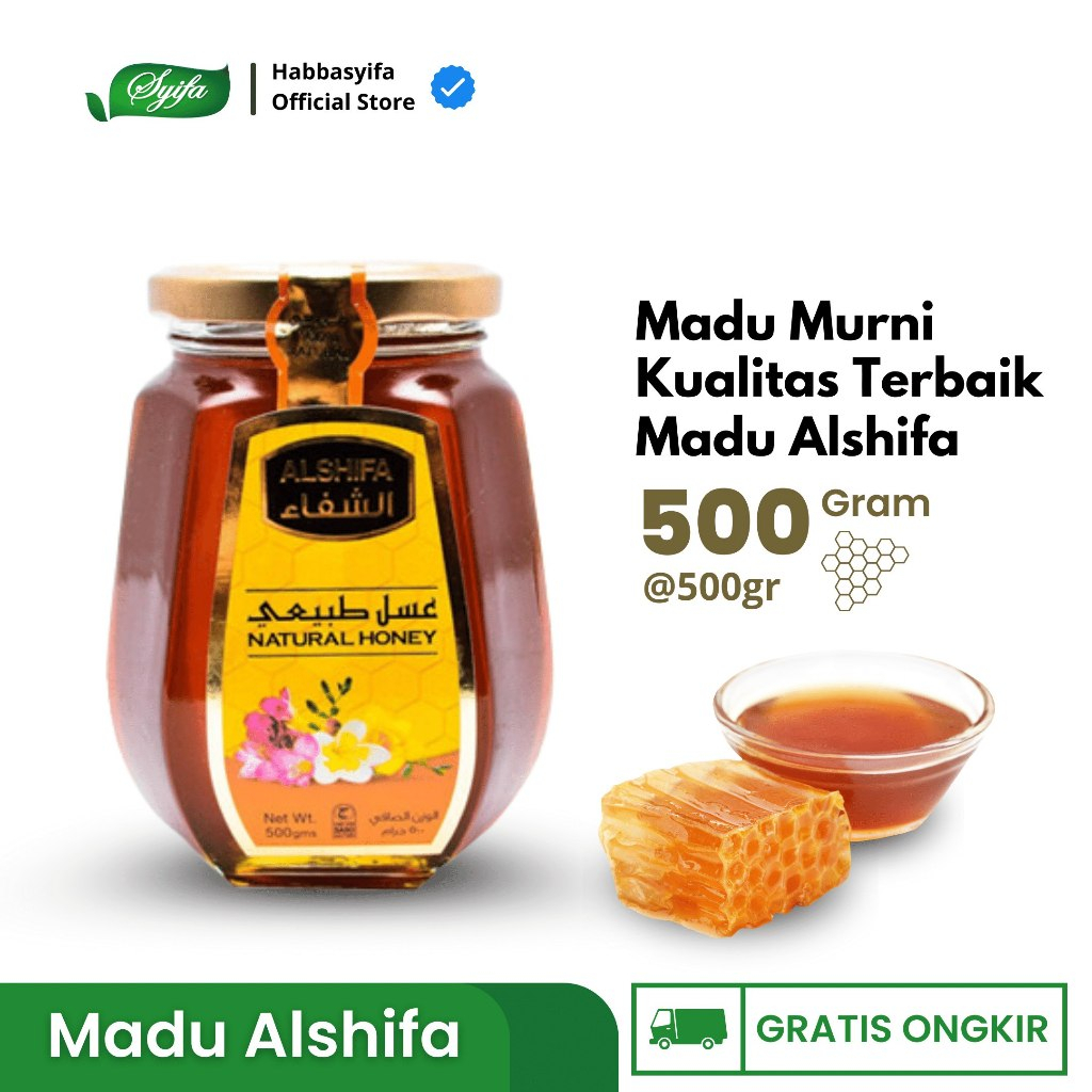

Madu Al Shifa Natural Honey 500 Gram | Madu Murni Arab